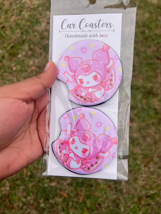 Kuromi Boba Car coasters