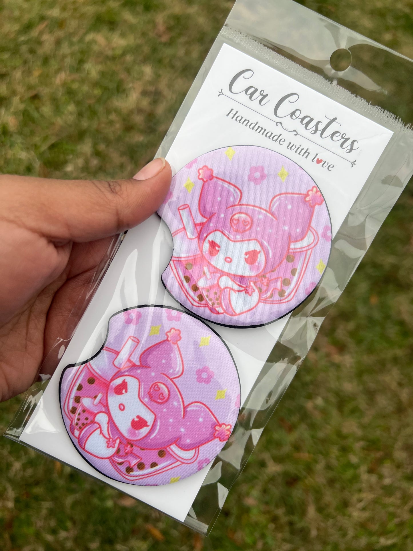 Kuromi Boba Car coasters