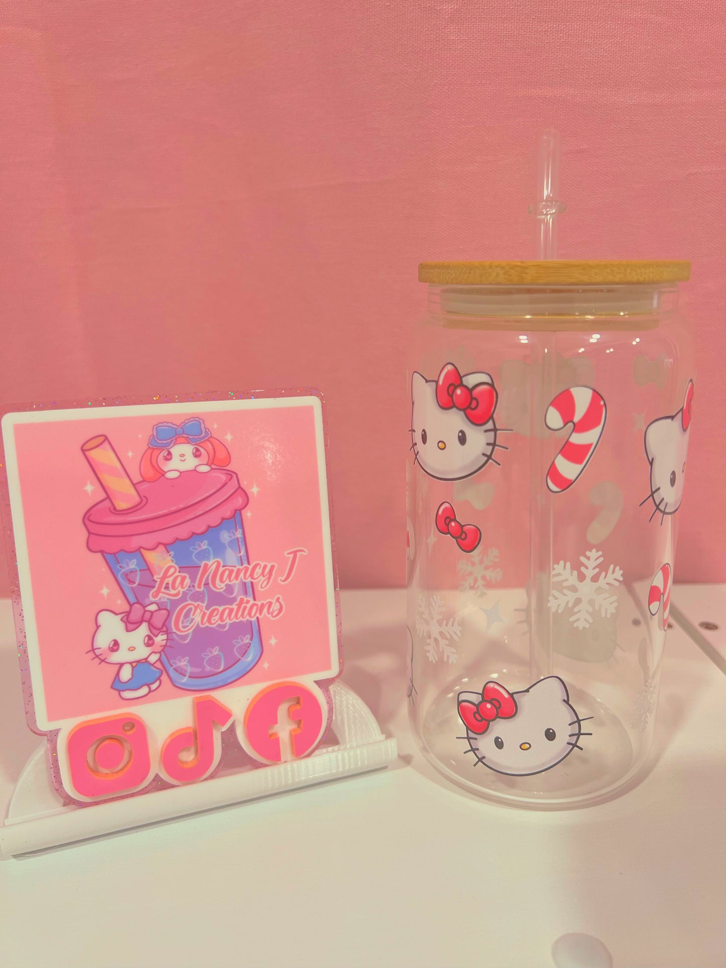 Kawaii Peppermint Glass Cup