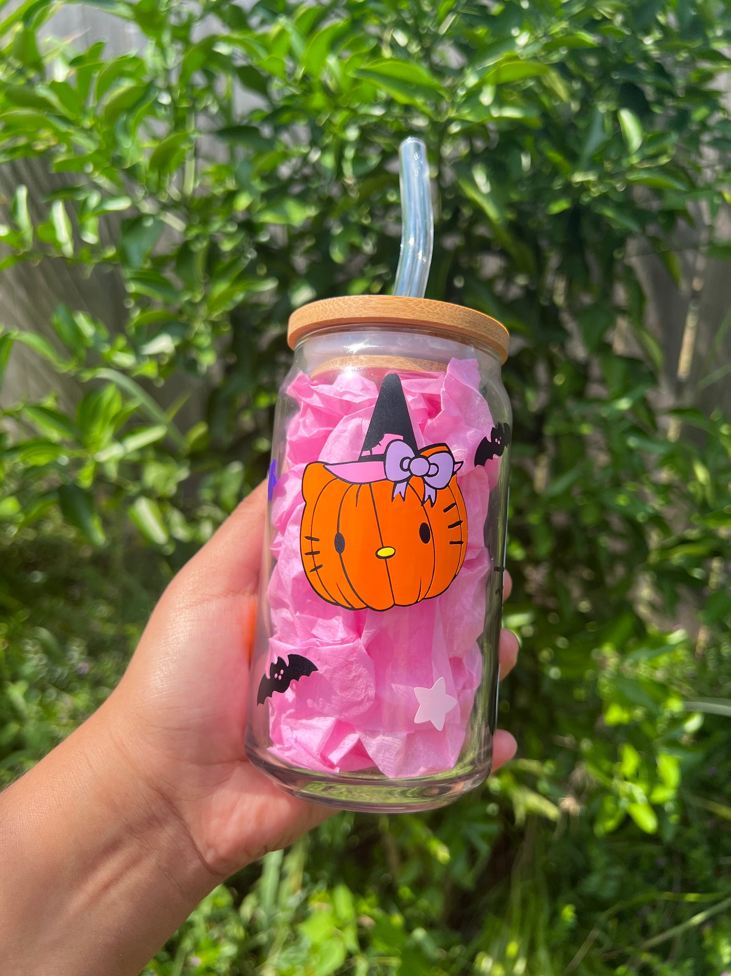 Kitty Witch Glass Cup