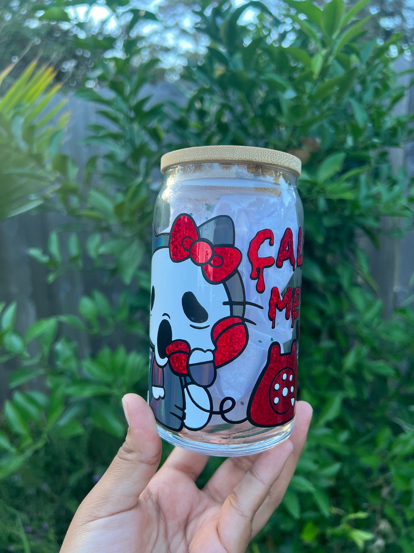 Scream Kitty Glass Cup