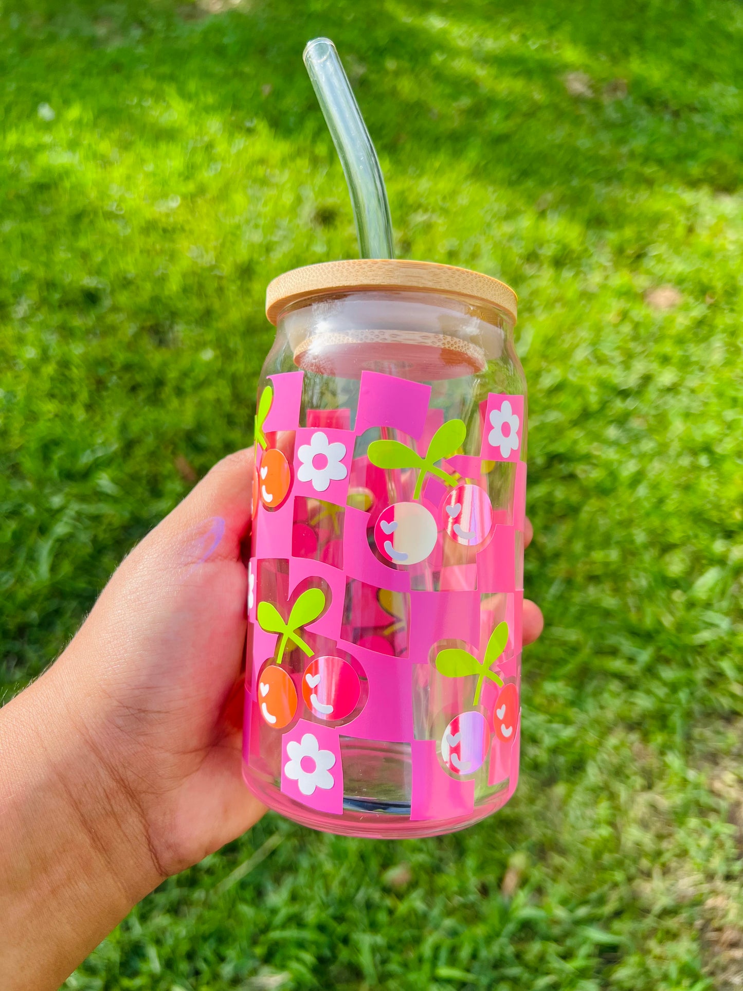 Cherry Retro Flower Cup🍒