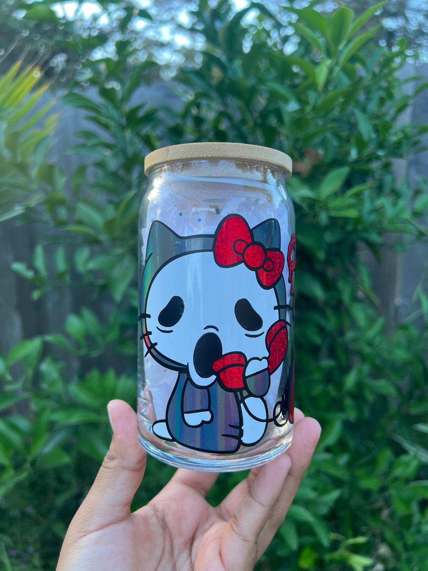 Scream Kitty Glass Cup