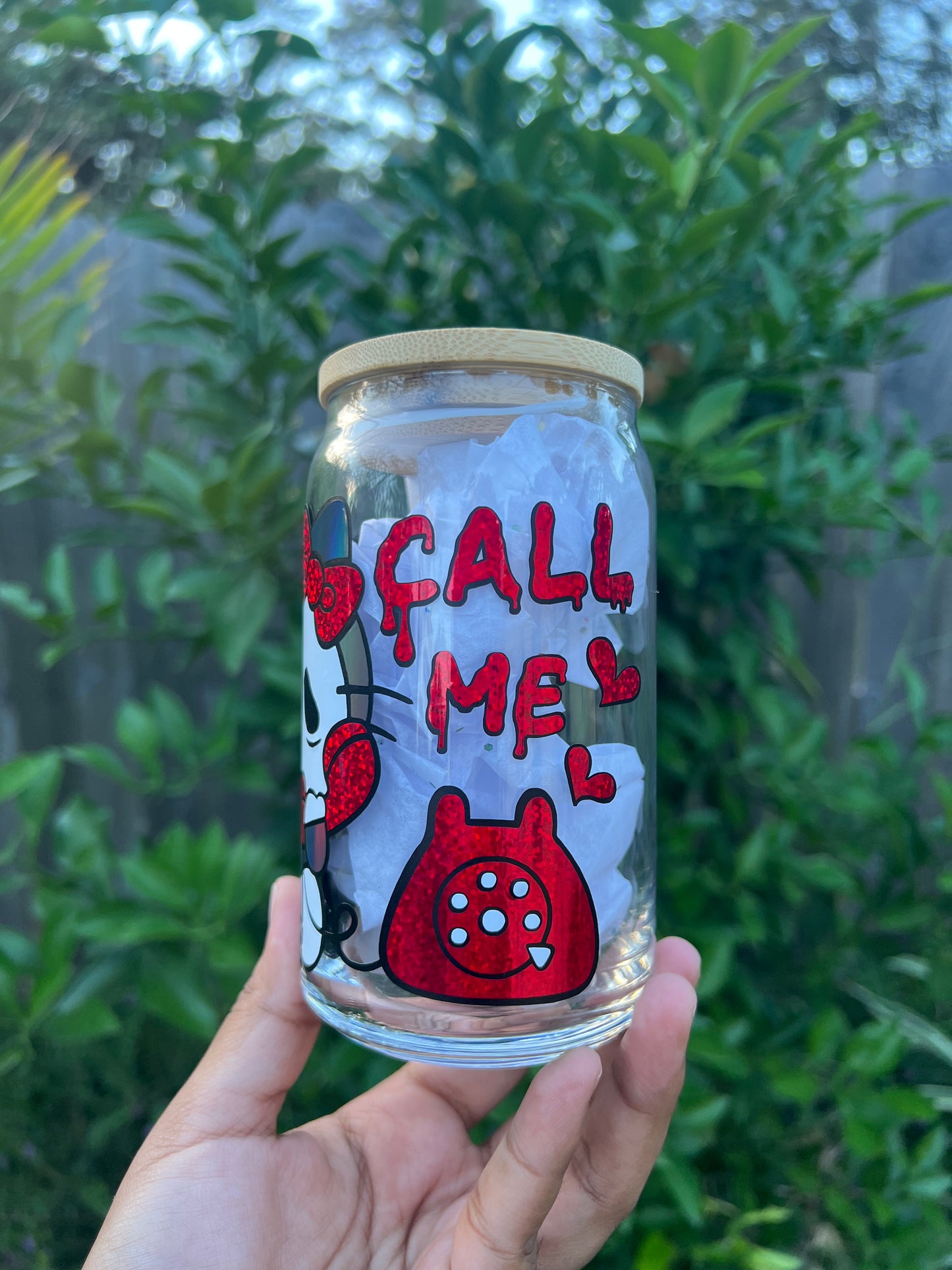 Scream Kitty Glass Cup